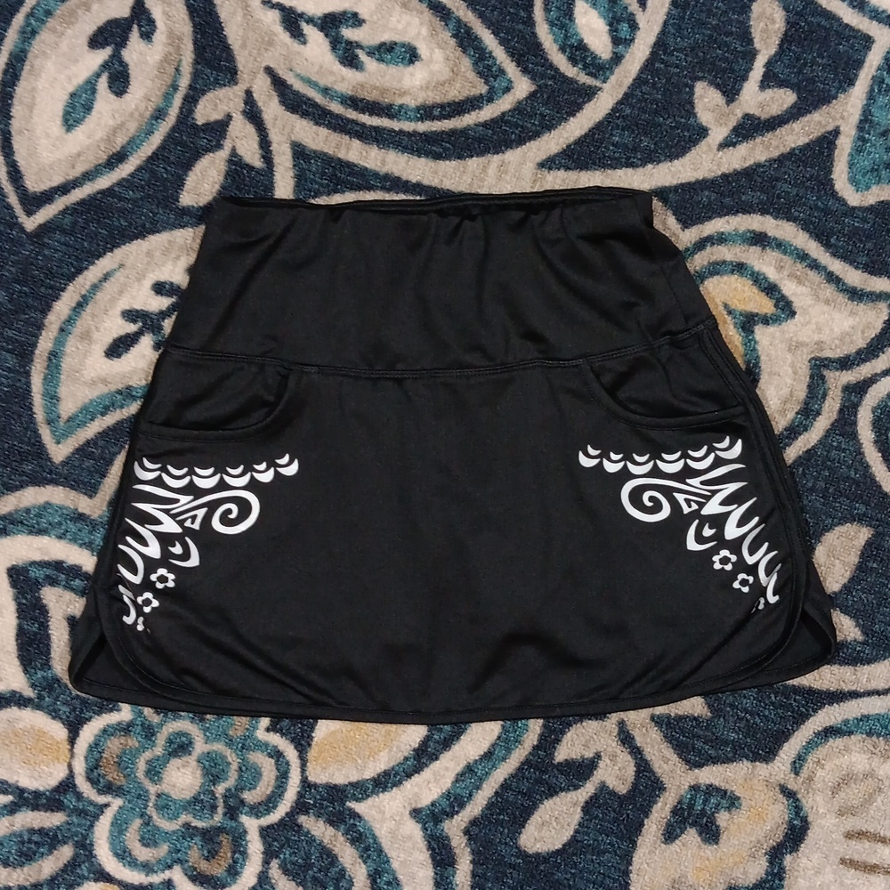 Athleta black athletic mini skirt running skirt womens XS